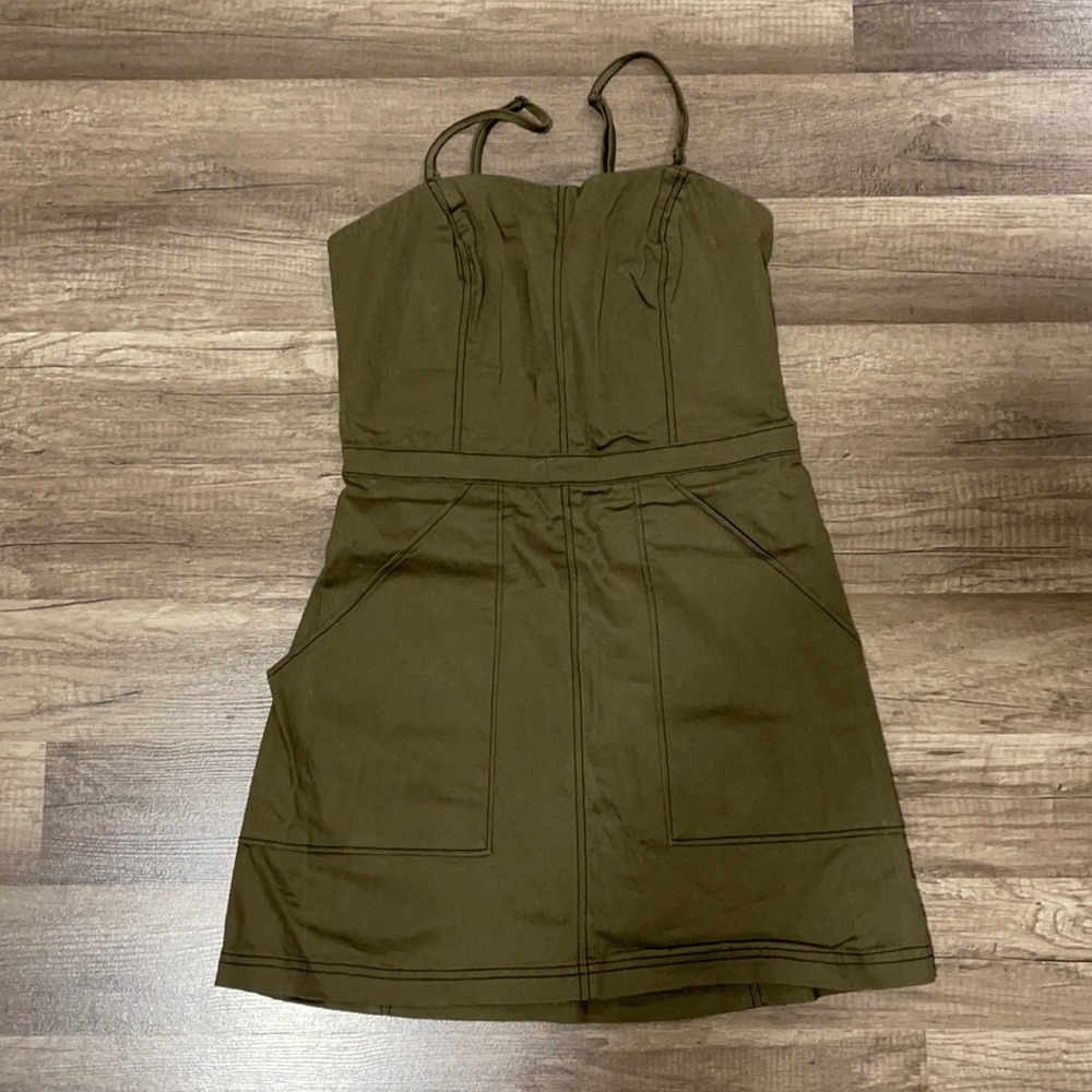 Dark olive dress